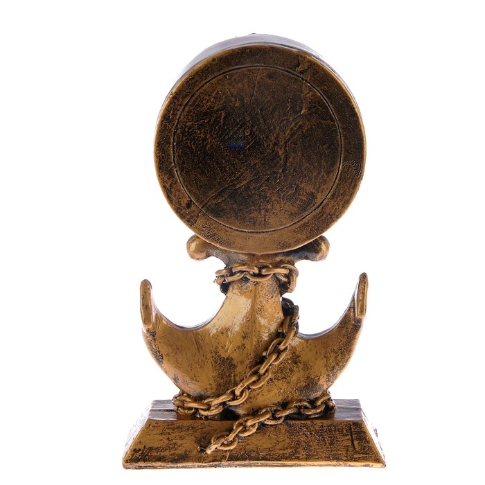Часы настольные серия Полистоун. Морской якорь, бат 1АА, 14*23см