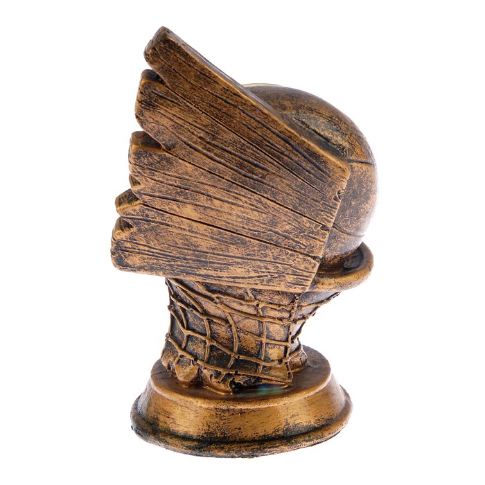 Часы настольные серия Полистоун. Мяч в сетке, бат 1АА, 12*20см