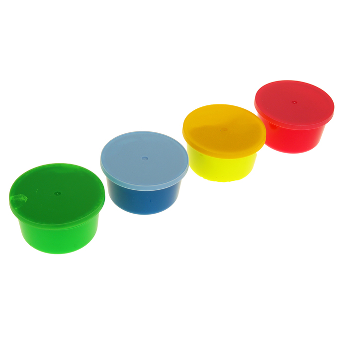 Краски пальчиковые набор 4 цвета по 90мл "Умная мама", неоновые