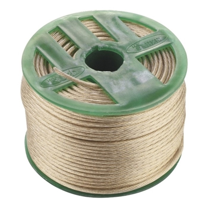 Трос металлополимерный прозрачный "СИБРТЕХ", диаметр 2 мм, катушка 200 м