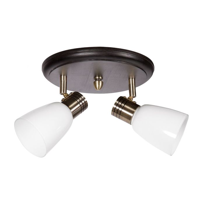 Люстра спот "Анри" 2 лампы Е14 60Вт Венге 29х21х17 см.