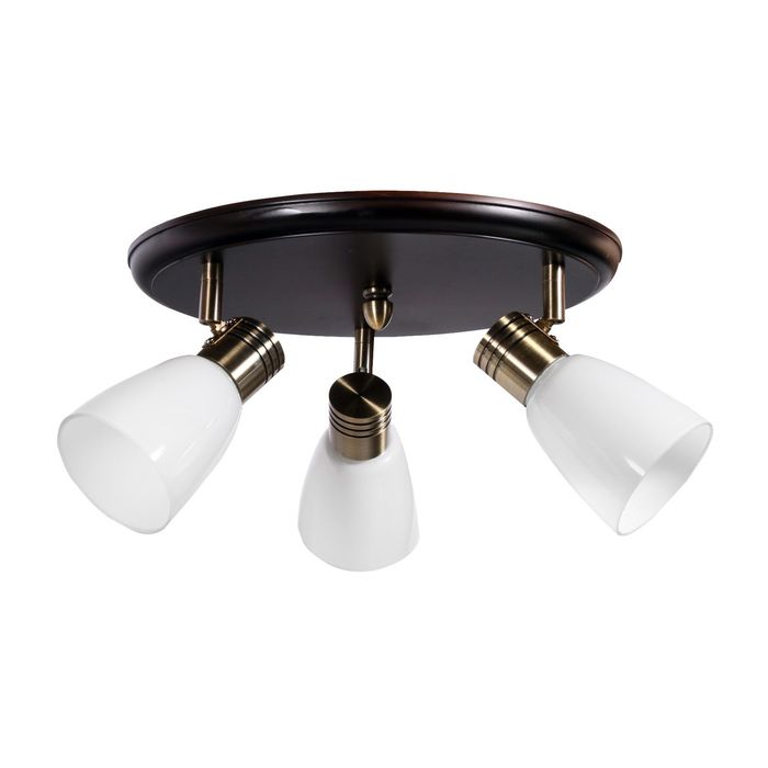 Люстра спот круглая "Анри" 3 лампы Е14 60Вт Венге 34х34х17 см.