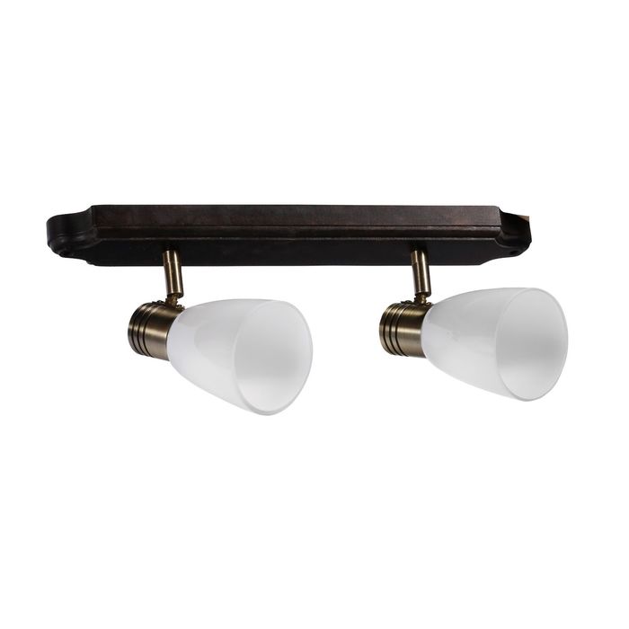 Люстра спот "Анри" 2 лампы Е14 60Вт Венге 39х10х19 см.