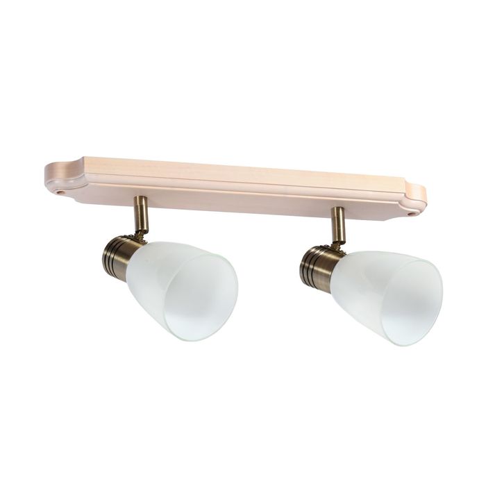 Люстра спот "Анри" 2 лампы Е14 60Вт Беленый 39х10х19 см.