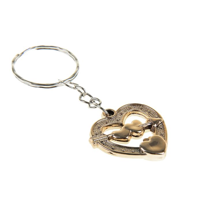 Брелок (набор 12 шт) "Золотое сердце"