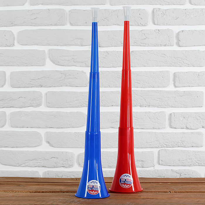 Дудка болельщика "Мы — сила, мы — Россия!", 40 см, цвета МИКС