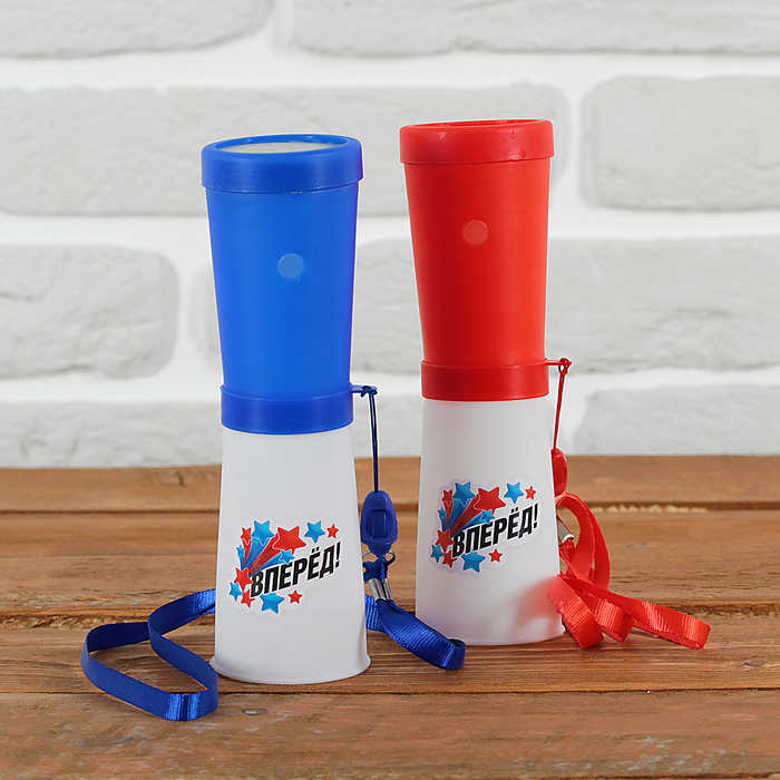 Свисток-гуделка болельщика "Вперёд!", 17 см, цвета МИКС