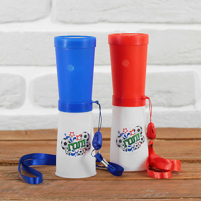 Свисток-гуделка болельщика "ГОЛ!", 17 см, цвета МИКС