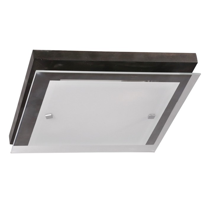 Светильник настенно-потолочный "ЭКО" 2хE27х60Вт венге 29х29х8см