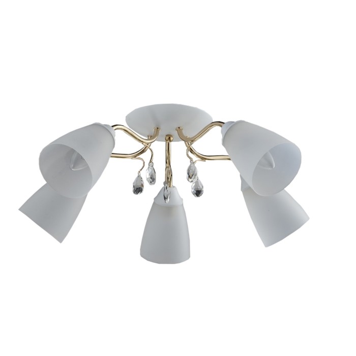 Люстра "Tori" 5хЕ14х40W белый/золото 53х54х20см