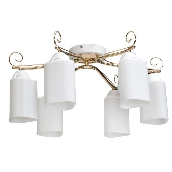 Люстра "Catrin" 6хЕ27х60W белый/золото 46х50х23см