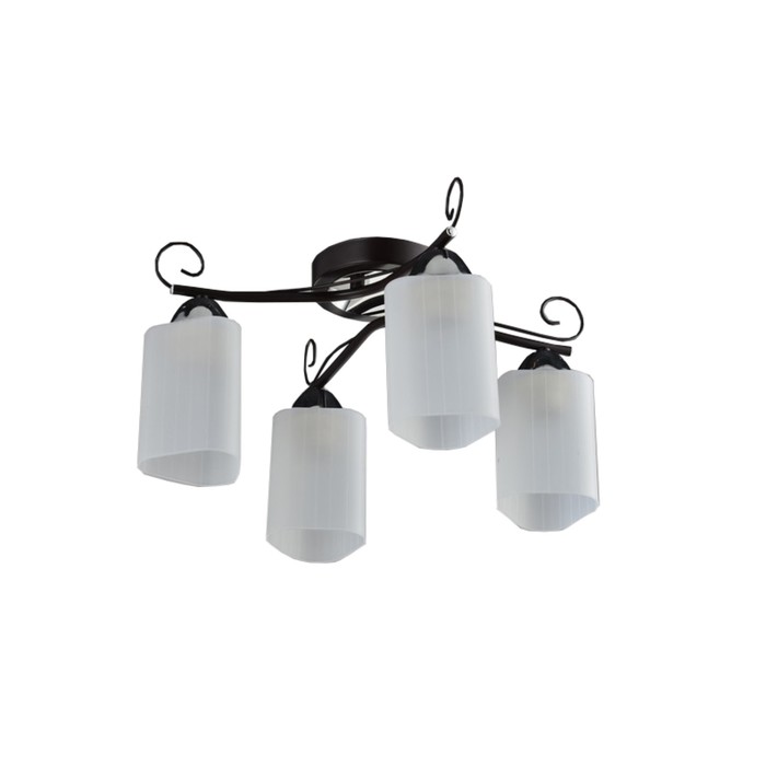 Люстра "Catrin" 4хЕ27х60W венге/хром 30х30х22см