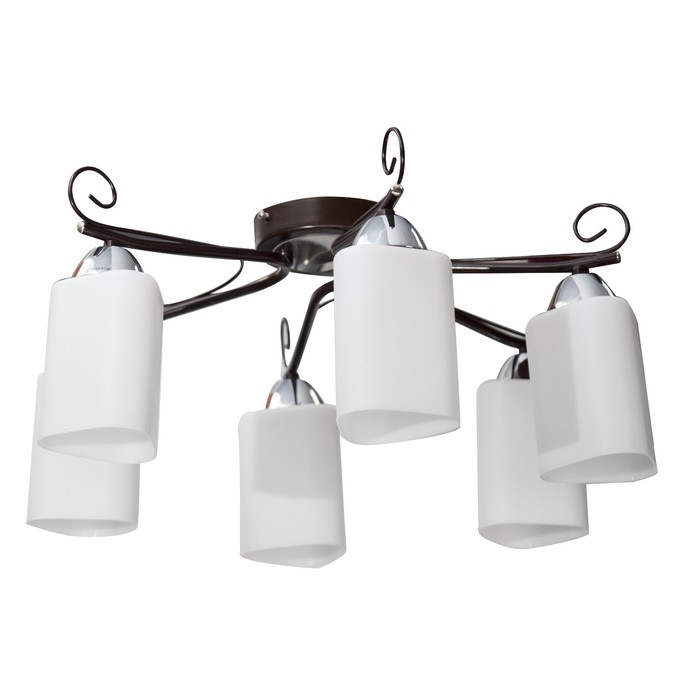 Люстра "Catrin" 6хЕ27х60W венге/хром 46х50х23см