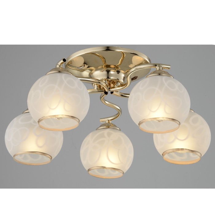 Люстра "IDA" 5x60ВтxЕ27 Золото 43х43х28см