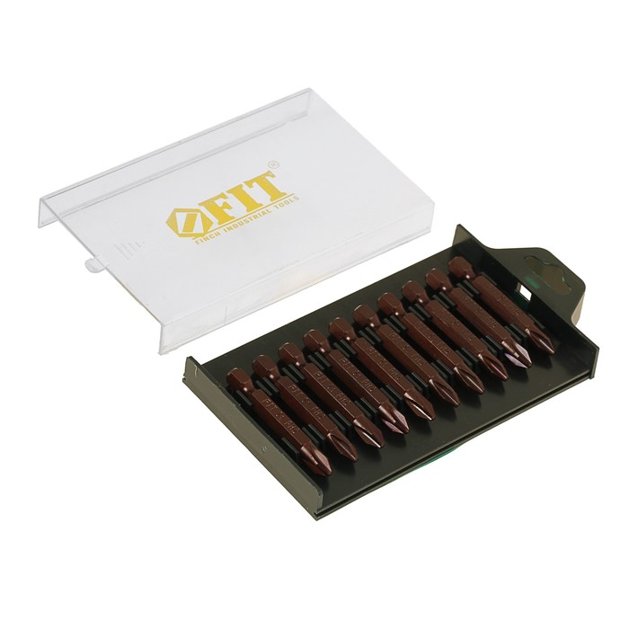 Биты FIT "Профи", сталь S2, односторонние, PH2 х 50 мм, 10 шт.