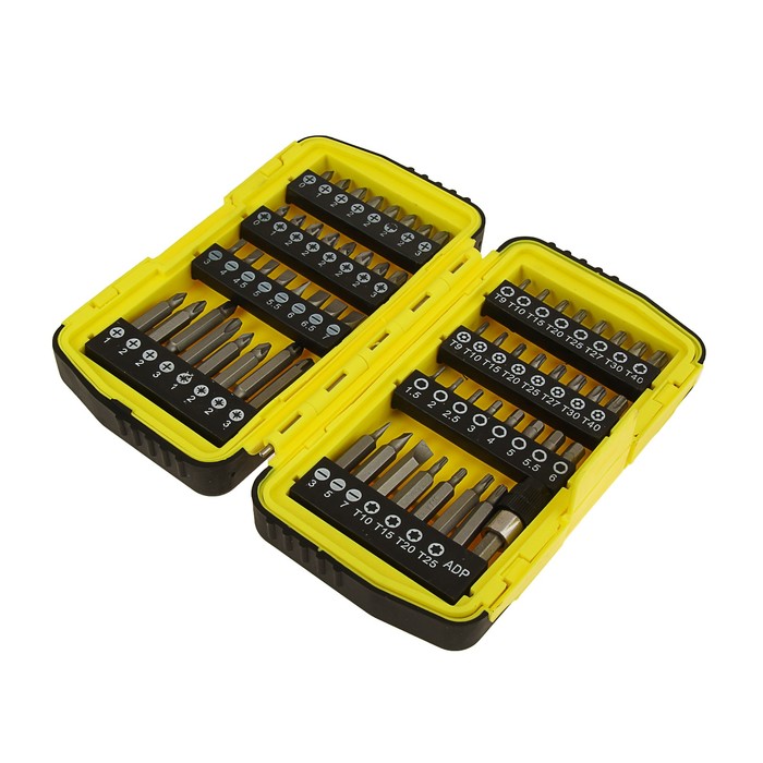 Набор бит FIT, CrV, РН0-3; PZ0-3, SL3-7, Т9-40, Н1,5-6, 48 шт. х 25 мм, 25 шт. х 50 мм