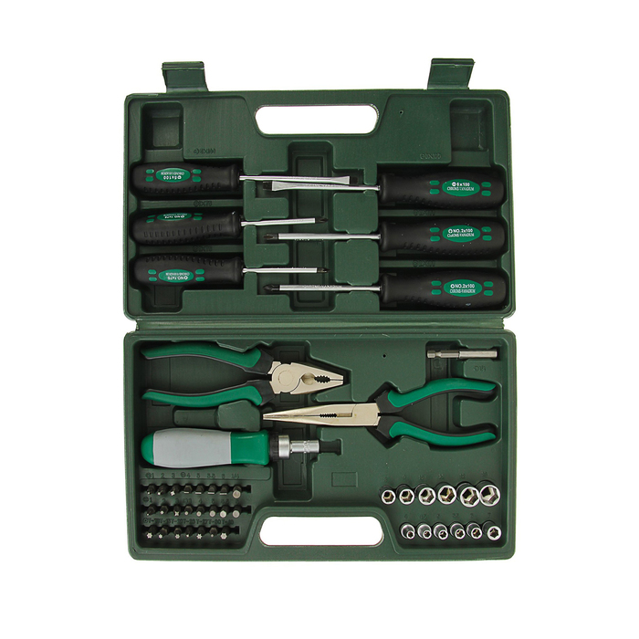 Набор инструмента FIT, 45 шт., пластиковый чемодан