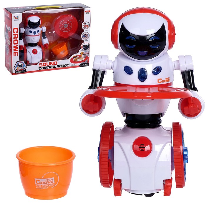 Робот «Гиробот», ездит, световые и звуковые эффекты, работает от батареек