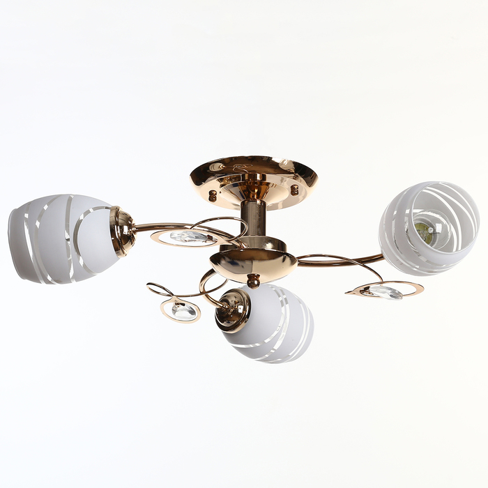 Люстра "Мирабель" 3 лампы E27 40Вт 65х65х16см.золото