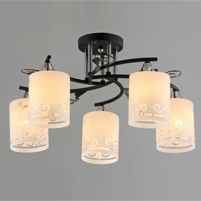 Люстра "Фальза" 5 ламп E27 40Вт 51х51х27,5см.черный