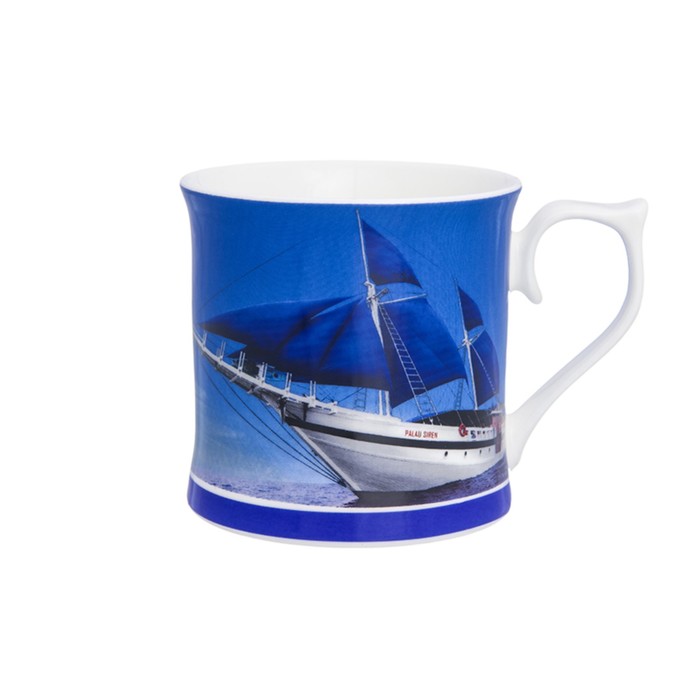 Кружка "Яхта с синими парусами", 380 мл, 12,5 х 9,5 х 9 см