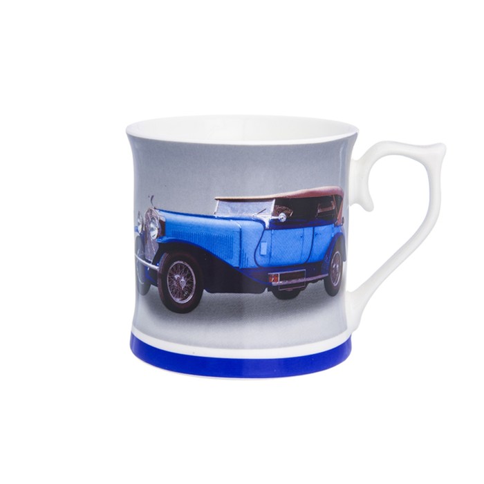 Кружка "Ретромобиль синий", 380 мл, 12,5 х 9,5 х 9 см,