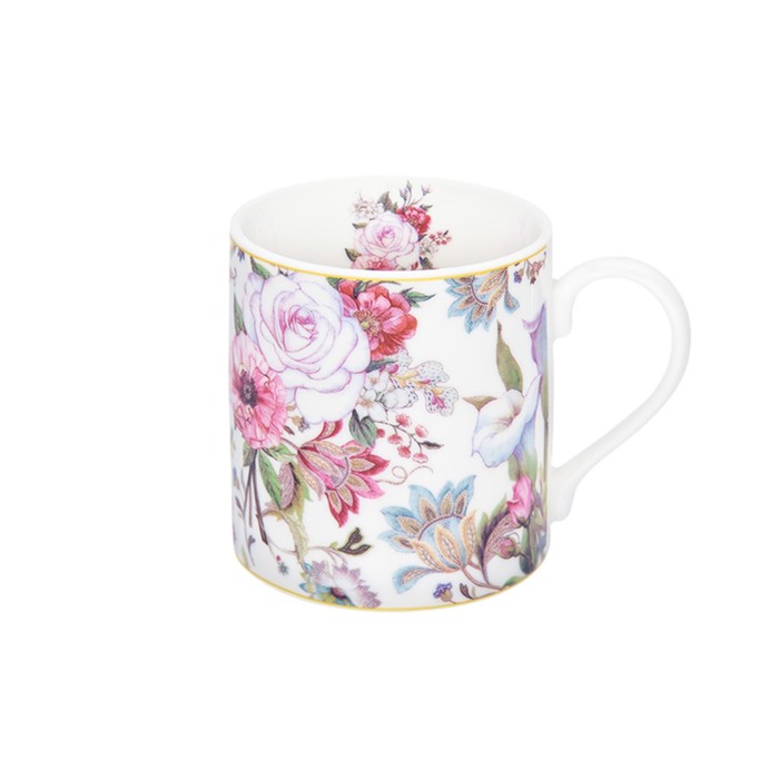 Кружка - подарок 230 мл, 10,5 х 7 х 8 см, "Цветочный рай" в подарочной коробке