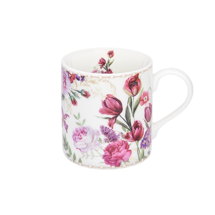 Кружка - подарок 230 мл, 10,5 х 7 х 8 см, "Цветочное поле" в подарочной коробке