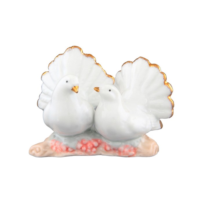 Фигурка декоративная 11 х 6 х 7,5 см, "Голубиная песня", золото