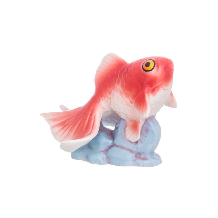 Фигурка декоративная 9 х 8 х 7 см, "Золотая рыбка", цветная