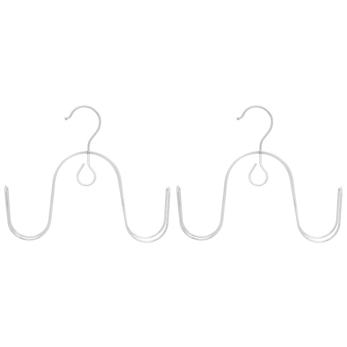 Набор универсальных вешалок "Серебро", 23,5 х 2 х 22 см, металл, 2 шт.