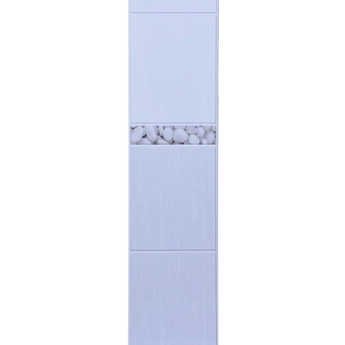 Панель ПВХ Новита Мадлен Сильвер (Добор) 2,7х0,25 м