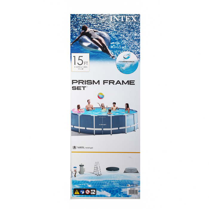 Бассейн каркасн.Prism Frame Set,круглый 457х122 см, фил.нас., лестн., тент, под-ка 26736 INTEX