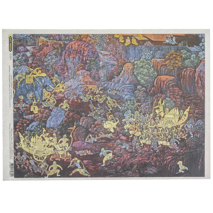 Рисовая бумага для декупажа "Изумрудный Будда" формат  A3, 25г/м