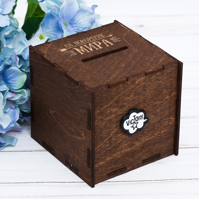 Копилка деревянная "На покорение мира"