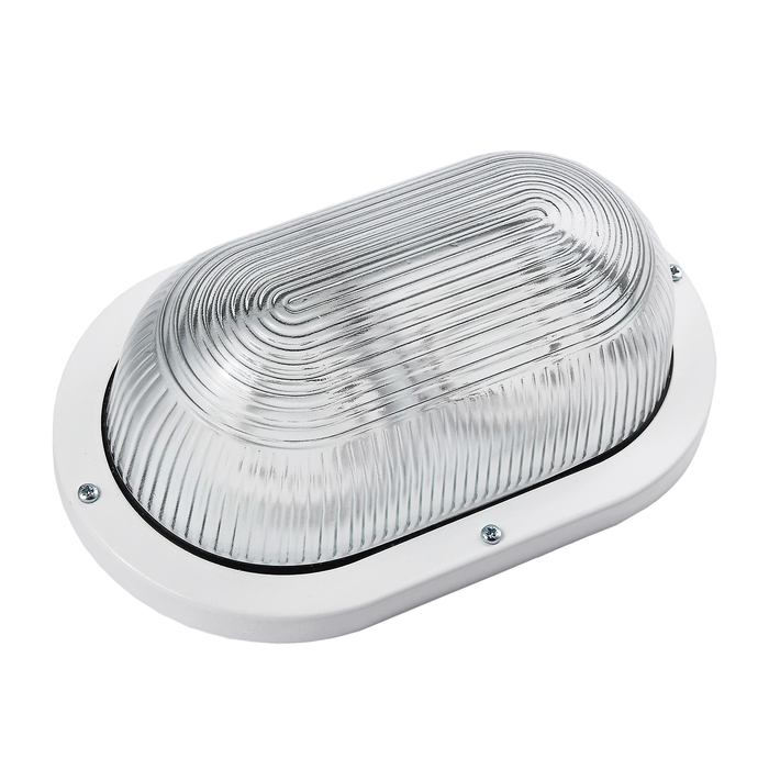 Светильник Ecola Light, ДПП03-9-002, 2*GX53, Овал, прозрачный, IP65, белый, 280х175х105