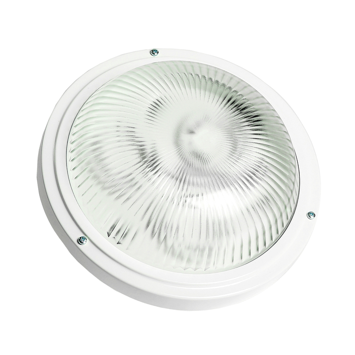 Светильник Ecola Light, ДПП03-18-003, 3*GX53, Круг, прозрачный, IP65, белый, 280х280х90