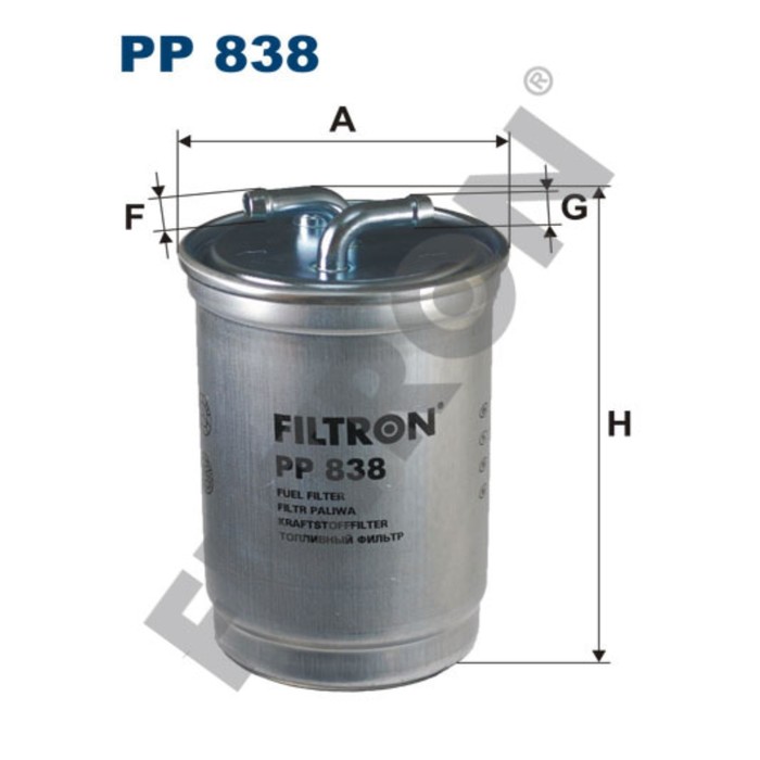 Фильтр топливный FILTRON PP838