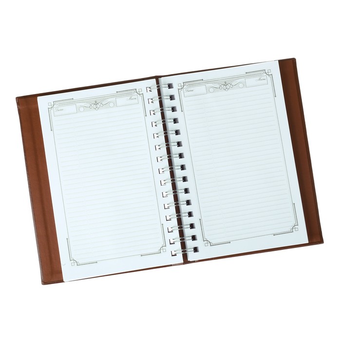 Ежедневник на скрытом гребне "Россия", экокожа, А5, 160 листов