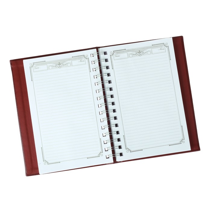 Ежедневник на скрытом гребне "Герб", экокожа, А5, 160 листов