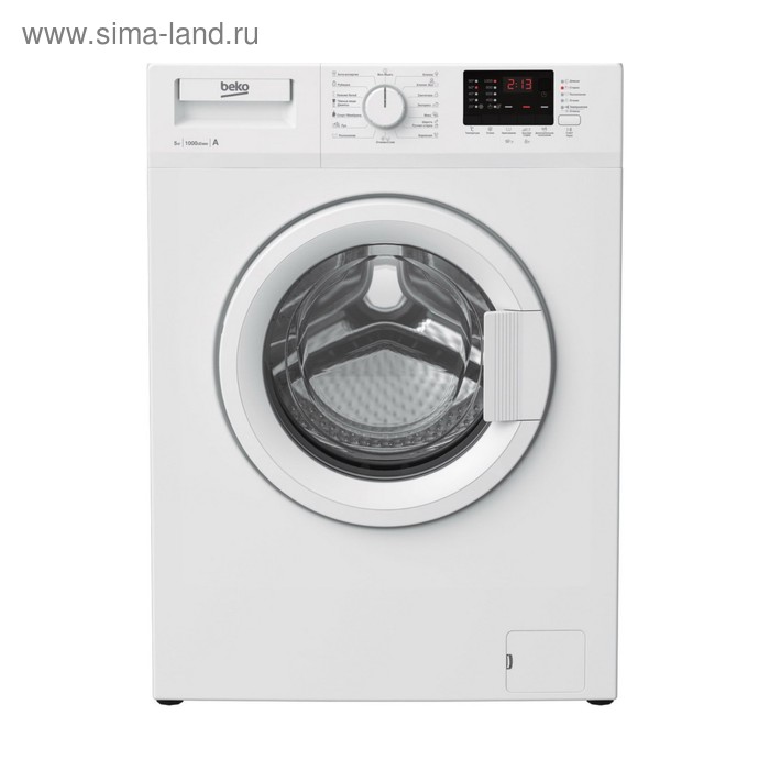 Стиральная машина Beko WRS 55P2 BWW, класс А+, 1000 об/мин, 5 кг, белая