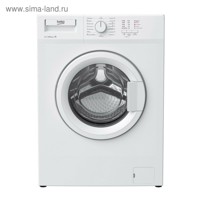 Стиральная машина Beko WRE 65P1 BWW, класс А, 1000 об/мин, 6 кг, белая