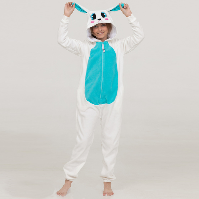 Комбинезон-кигуруми детский "Заяц голубой", рост 116 см