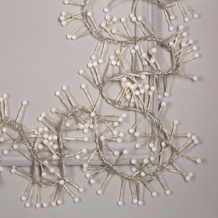 Гирлянда"Метраж"ул.УМС,Мишура шар Д:3 м.Н.С.LED-288-220Vфиксинг,КРАСНЫЙ Уценка порвана уп-ка