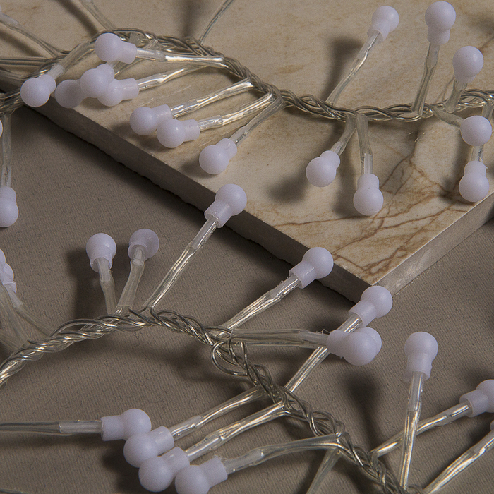 Гирлянда"Метраж"ул.УМС,Мишура шар Д:3м.Н.С.LED-288-220V фиксинг,ЗЕЛЕНЫЙ Уценка порвана уп-ка