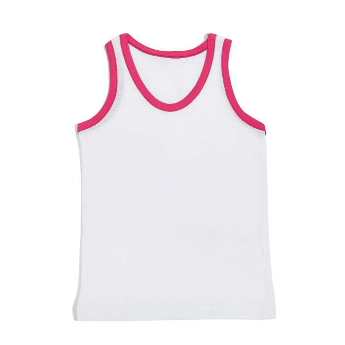 Майка для девочки, рост 110 см, цвет белый AS03-DD01