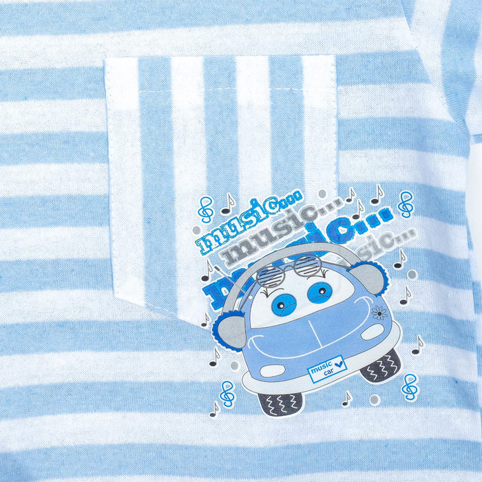 Комплект для мальчика (джемпер, брюки) Полоса цвет голубой, р-р 40