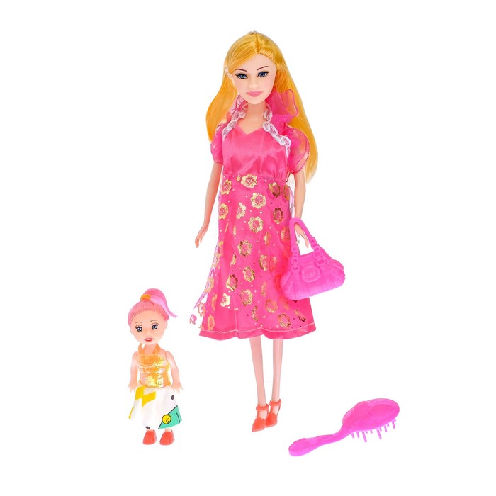 Кукла модель "Анфиса" беременная с малышкой, с аксессуарами, МИКС