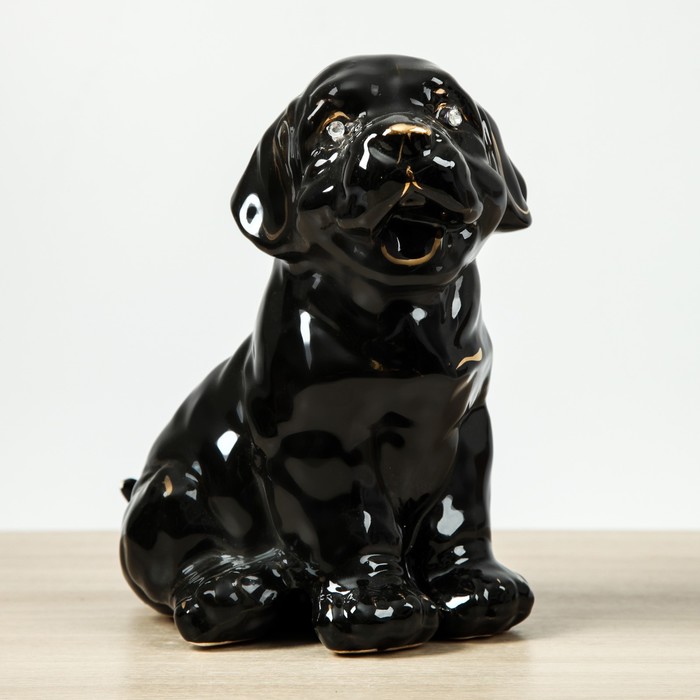 Копилка "Собака Джин" глянец чёрный