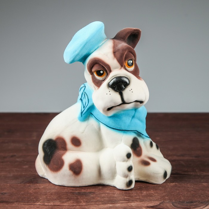 Копилка "Собака Повар", флок, белый